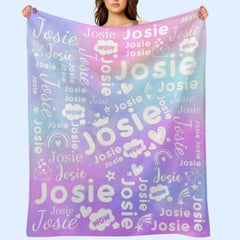 Free Shipping✈️Multicolor Name Personalized Custom Blanket - Perfect Gifts for Birthday - OLESA