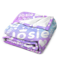 Free Shipping✈️Multicolor Name Personalized Custom Blanket - Perfect Gifts for Birthday - OLESA
