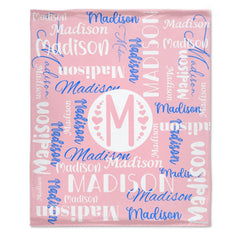 Free Shipping✈️Multicolor Unisex Name Personalized Custom Blanket - Perfect for Birthday Gifts - OLESA