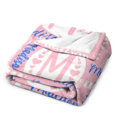 Free Shipping✈️Multicolor Unisex Name Personalized Custom Blanket - Perfect for Birthday Gifts - OLESA