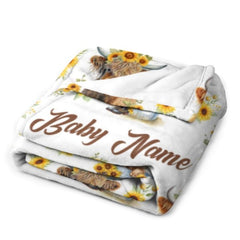Free Shipping✈️Personalized Cow Print Blanket - Gifts for Newborn - OLESA