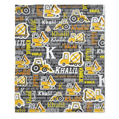 Free Shipping✈️Personalized Custom Name Construction Blanket - Gift for Kids - OLESA