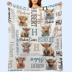 Free Shipping✈️Personalized Cute Cow Blanket - Birthday Gifts For Kids - OLESA