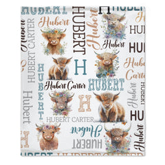 Free Shipping✈️Personalized Cute Cow Blanket - Birthday Gifts For Kids - OLESA
