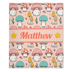 Free Shipping✈️Personalized Cute Mushroom Blanket - Birthday Gifts For Girls Boys - OLESA