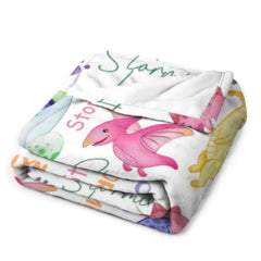 Free Shipping✈️Personalized Dinosaur Blanket Baby - Shower Gift - OLESA