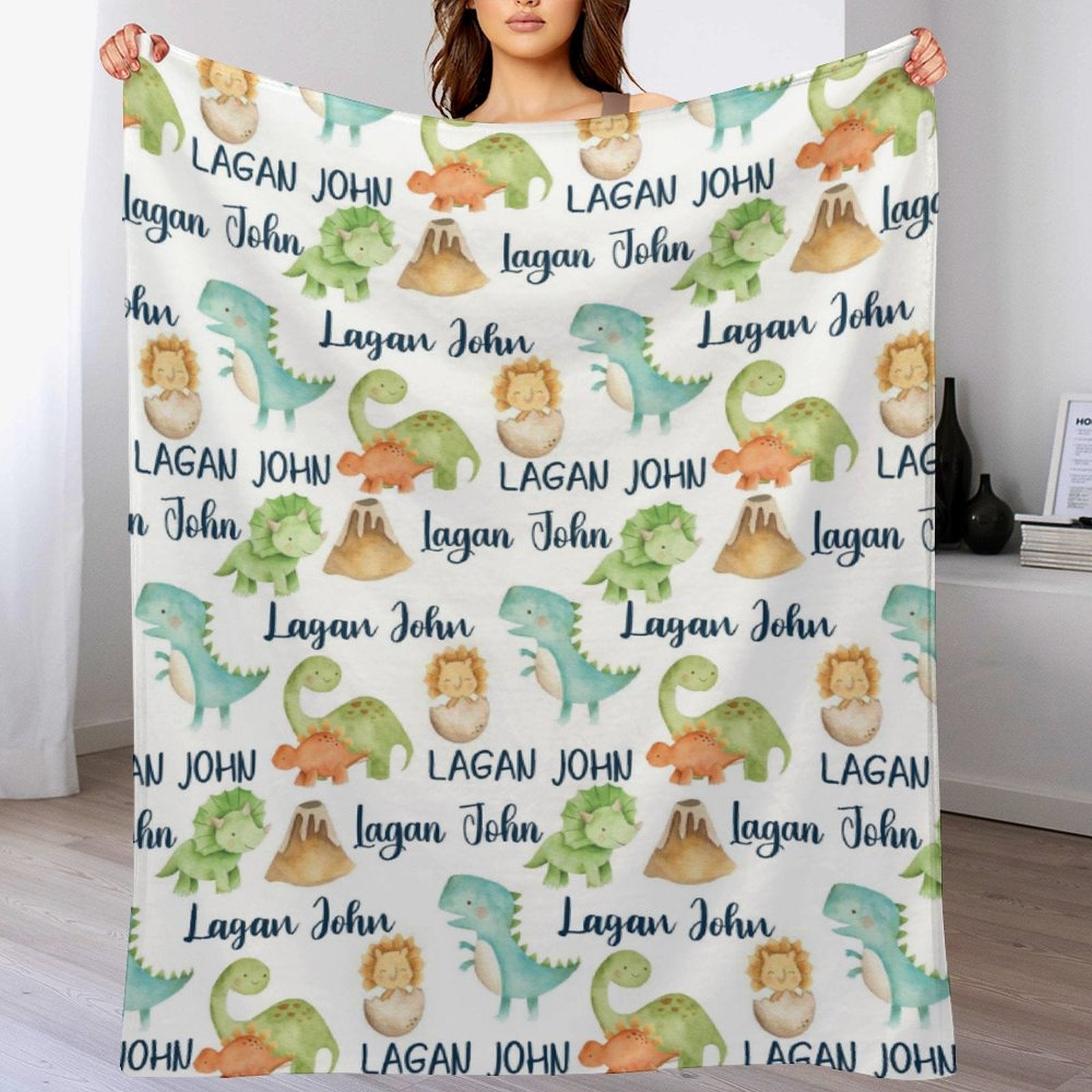 Free Shipping✈️Personalized Dinosaur Name Blanket - Gifts for Baby - OLESA
