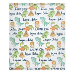 Free Shipping✈️Personalized Dinosaur Name Blanket - Gifts for Baby - OLESA