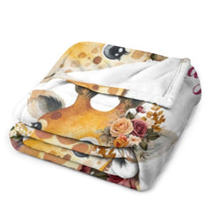 Free Shipping✈️Personalized Floral Giraffe Baby Animals Blanket - OLESA