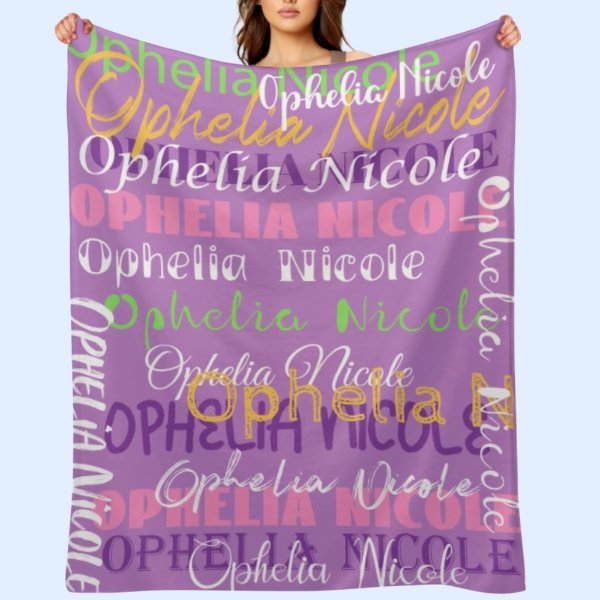 Free Shipping✈️Personalized Name Blanket - OLESA