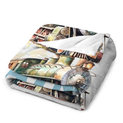 Free Shipping✈️Personalized Name Train Blanket for Boys - OLESA