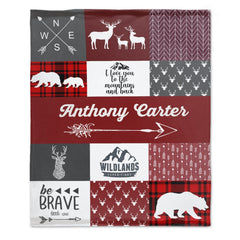 Free Shipping✈️Woodland Custom Personalized Blanket - Gift Ideas for Kids - OLESA