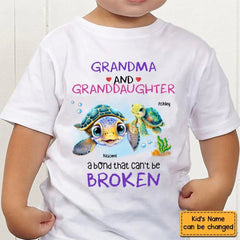 Gift For Granddaughter A Bond That Can't Be Broken Kid T Shirt - OLESA