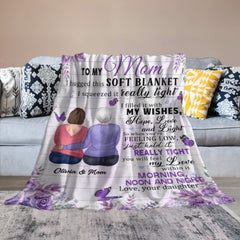 Hold This Really Tight - Personalized Blanket - Mother's Day, Birthday Gift For Mom, Mother - From Daughter - OLESA