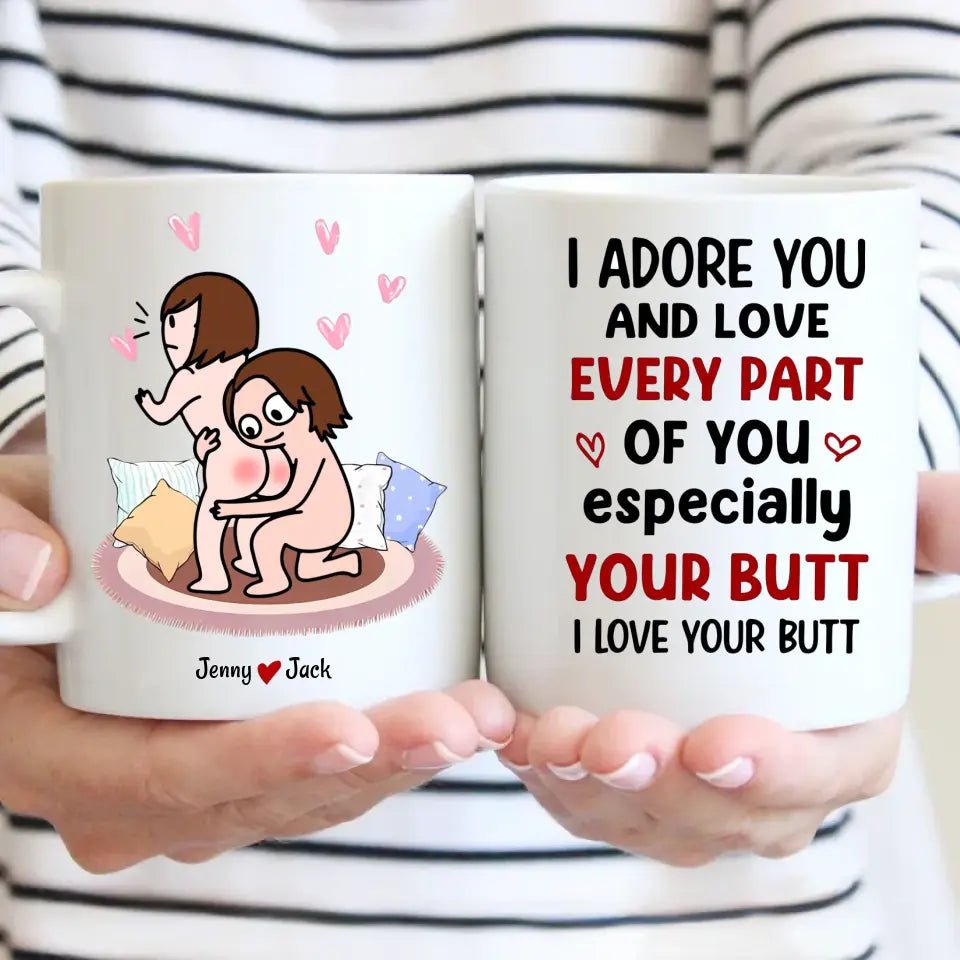 I Adore You Personalized Mug - Couple Gift, Valentine's Gift - OLESA