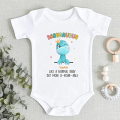 I Am A Babysaurus - Family Personalized Custom Baby Onesie - Mother's Day, Baby Shower Gift, Gift For First Mom - OLESA