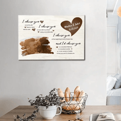 I Choose You To Do Life With Hand In Hand Side By Side - Personalized Upload Photo Custom Landscape Canvas Wall Art - OLESA