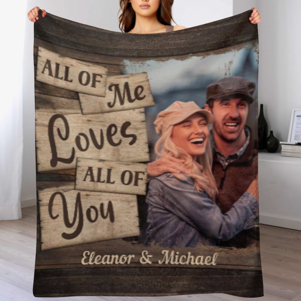 I Completely Love You - Upload Image, Gift For Couples, Husband Wife - Personalized Blanket - ARNOVIC