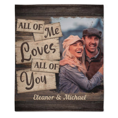 I Completely Love You - Upload Image, Gift For Couples, Husband Wife - Personalized Blanket - ARNOVIC