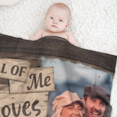 I Completely Love You - Upload Image, Gift For Couples, Husband Wife - Personalized Blanket - ARNOVIC