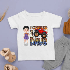 I Crushed 100 Days - Personalized Custom Youth T-Shirt - Gift For Kids, Family Members - OLESA