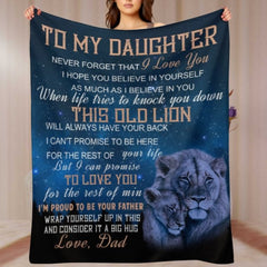 I Hope You Believe In Yourself As Much As I Believe In You - Family Blanket - Gift For Daughter From Dad - OLESA