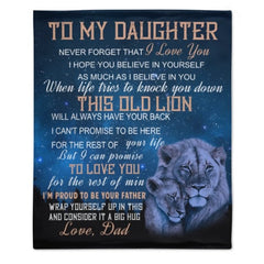I Hope You Believe In Yourself As Much As I Believe In You - Family Blanket - Gift For Daughter From Dad - OLESA
