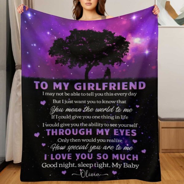 I Just Want You To Know That You Mean The World To Me - Couple Blanket - Gift For Girlfriend - OLESA