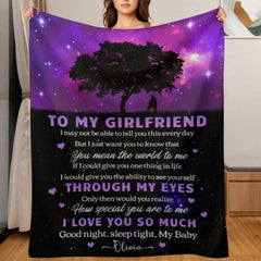 I Just Want You To Know That You Mean The World To Me - Couple Blanket - Gift For Girlfriend - OLESA