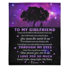 I Just Want You To Know That You Mean The World To Me - Couple Blanket - Gift For Girlfriend - OLESA