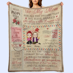 I Love You Mom - Custom Photo Printed blanket - OLESA