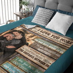 I Love You More Than Anything - Upload Image, Gift For Couples - Personalized Blanket - ARNOVIC