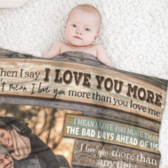 I Love You More Than Anything - Upload Image, Gift For Couples - Personalized Blanket - ARNOVIC