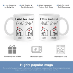 I Wish You Lived Next Door- Personalized Name Color Changing Mug - OLESA