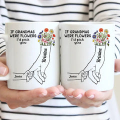 If Grandmas Were Flowers - Gift For Grandma - Personalized Mug - OLESA