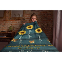 If We Had A Flower For Every Time We Thought Of Our Love For You, We Would Walk Within A Garden Forever - Gift For Mom, Grandma - Personalized Blanket - ARNOVIC
