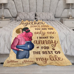 I'm Yours, No Returns Or Refunds - Couple Personalized Custom Blanket - Gift For Husband Wife, Anniversary - ARNOVIC