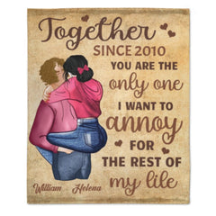 I'm Yours, No Returns Or Refunds - Couple Personalized Custom Blanket - Gift For Husband Wife, Anniversary - ARNOVIC
