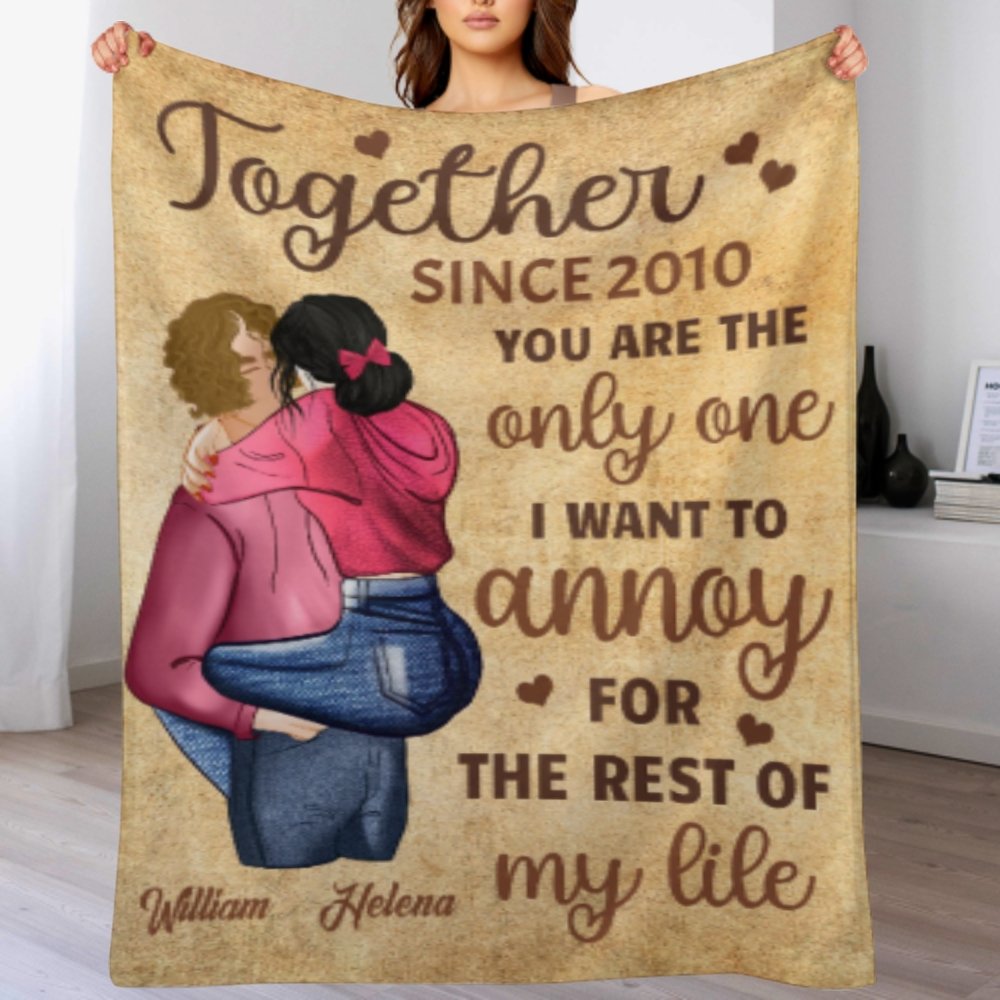 I'm Yours, No Returns Or Refunds - Couple Personalized Custom Blanket - Gift For Husband Wife, Anniversary - ARNOVIC