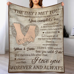 Love You Forever And Always - Gift For Couples, Husband Wife, Personalized Horizontal Blanket - ARNOVIC