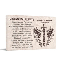 Memorial Canvas Wall Art - Missing You Always - OLESA