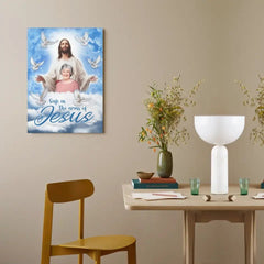 Memorial Gifts Personalized Canvas - Safe In The Arms Of Jesus - OLESA