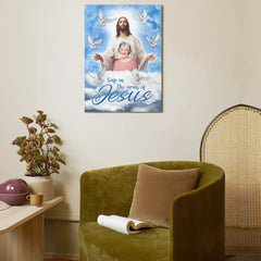 Memorial Gifts Personalized Canvas - Safe In The Arms Of Jesus - OLESA