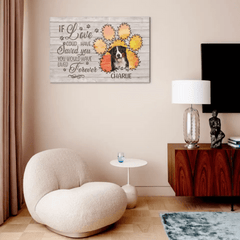 Memorial Personalized Custom Photo Horizontal Canvas - If Love Could Have Saved You You Would Have Lived Forever - Sympathy Gift For Pet Owners - OLESA