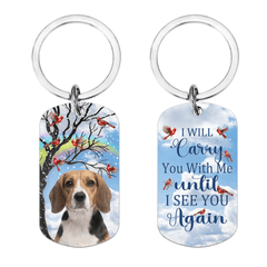 Memorial Personalized Pet Photo Keychain - Until I See You Again - OLESA