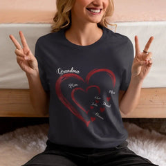Mommy's Sweet hearts - Family Personalized Custom Unisex T-shirt, Hoodie - Gift For Grandma - OLESA