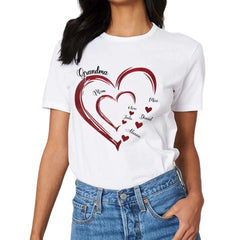 Mommy's Sweet hearts - Family Personalized Custom Unisex T-shirt, Hoodie - Gift For Grandma - OLESA