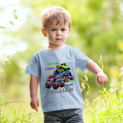 Monster Truck Custom T-shirt Gift for Kids, Personalized Gift for Toddler Boy - OLESA