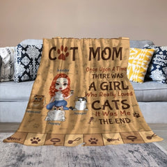 Once Upon A Time, There Was A Girl Who Really Loved Cats, It Was Me - Personalized Blanket - Gift For Cat Lovers, Cat Owners, Cat Gift, Gift For Pet Lovers - OLESA