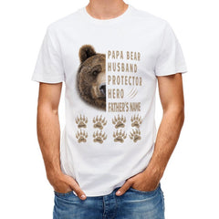 Papa Bear Husband Protector Hero - Personalized Shirt - Father's Day Gift For Dad - OLESA